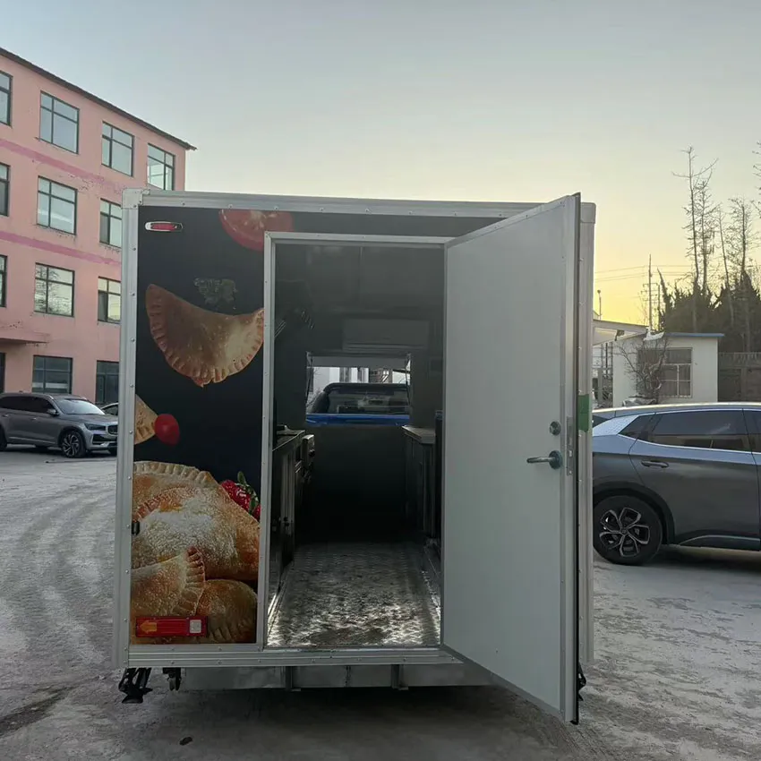 Мобильный кофейный фургон, попкорн, закусочная тележка, фургон для пиццы 2