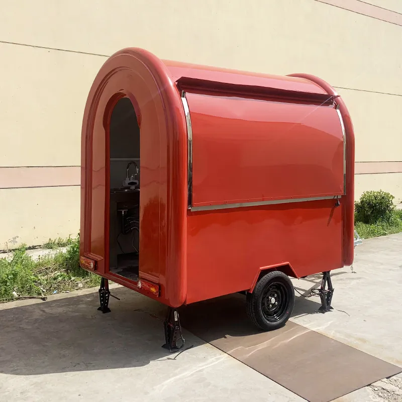 Мобильный быстрый плоский электрический гриль для приготовления пиццы на древесине в фургоне для еды 2