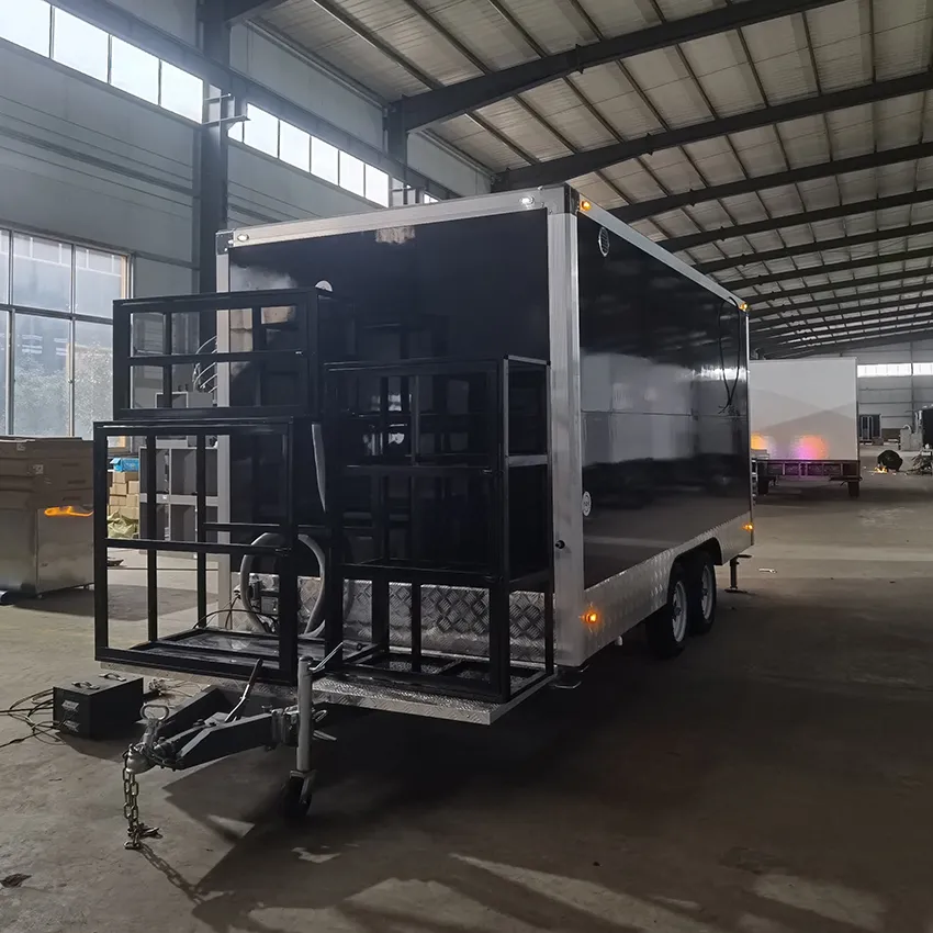 Мобильный уличный барбекю фургон с едой Тако Торговая тележка Кейтеринг Пищевая прицеп