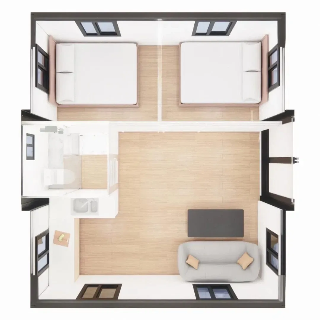 Модульный контейнерный дом для универсальных жилых решений 6