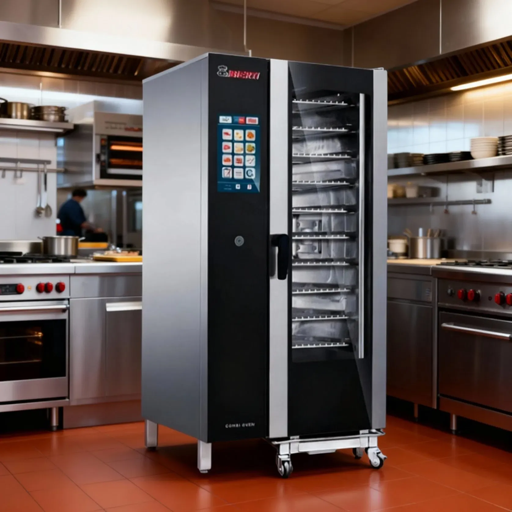 Многофункциональная коммерческая комбинированная паровая печь для профессиональной выпечки и жарки 4