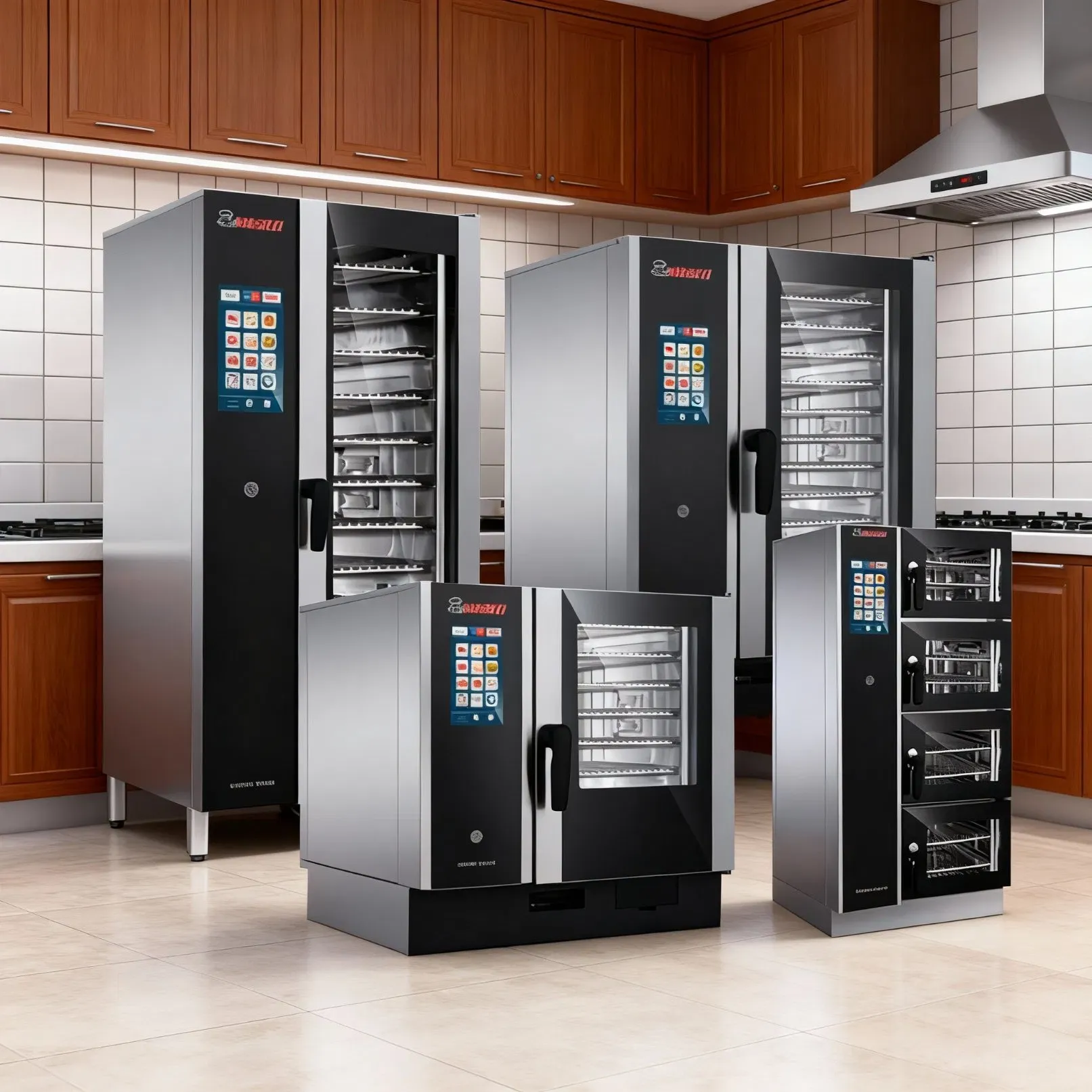 Многофункциональная коммерческая комбинированная паровая печь для профессиональной выпечки и жарки 2