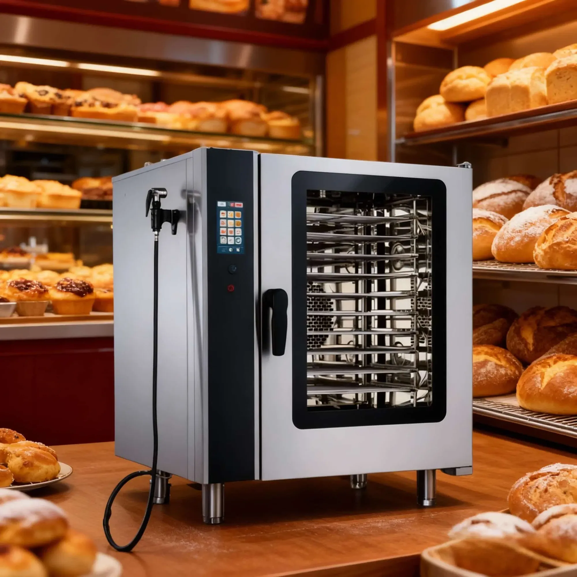 Многофункциональная коммерческая комбинированная пароварка для профессиональной выпечки, жарки и приготовления на пару