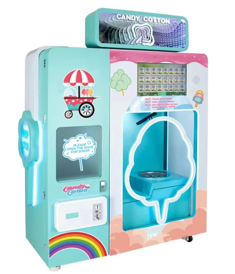 Новая усовершенствованная бесщеточная электрическая автоматическая машина для продажи сахарной ваты 3