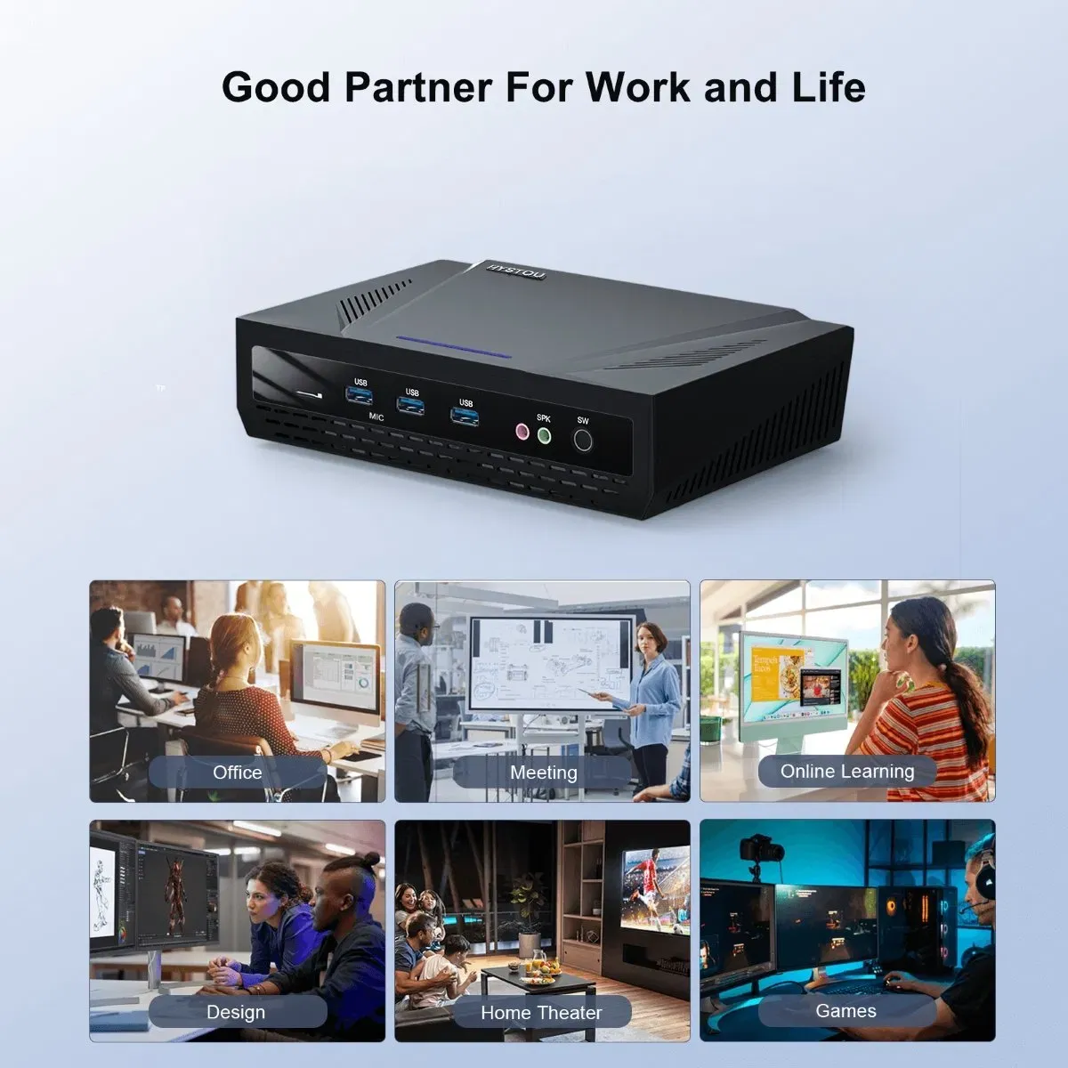 Офисный мини-ПК Intel Core i9 11-го поколения с тройным дисплеем 5