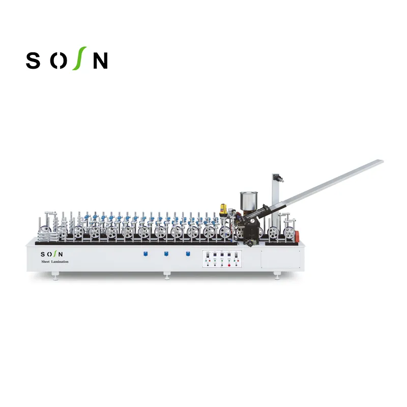 Машина для ламинирования профилей из ПВХ/ВПК для стеновых панелей BF300B