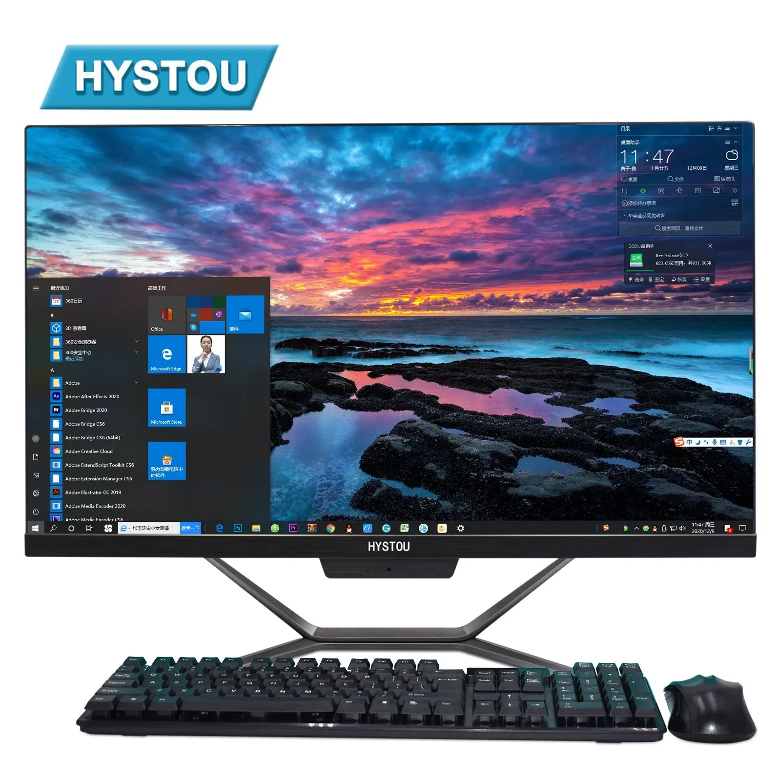 Персональный офисный рабочий игровой настольный компьютер Мини ПК I7 9750h 27-дюймовый Все в одном ПК 4