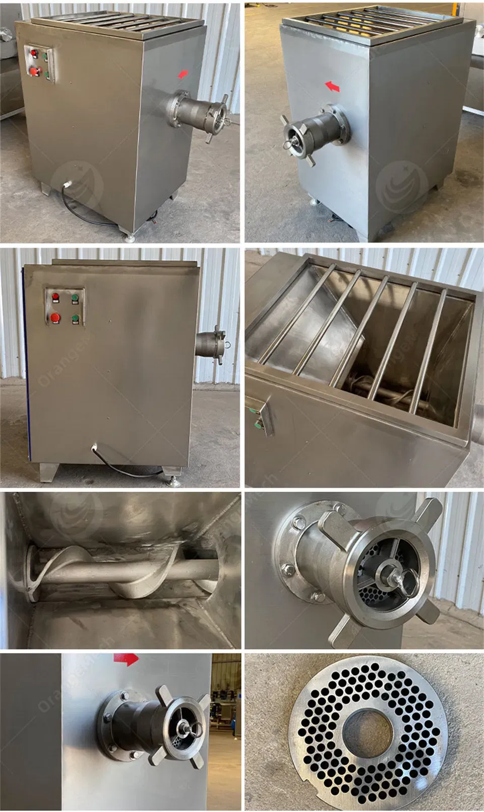 Профессиональная электрическая мясорубка из нержавеющей стали для коммерческого и промышленного использования 6