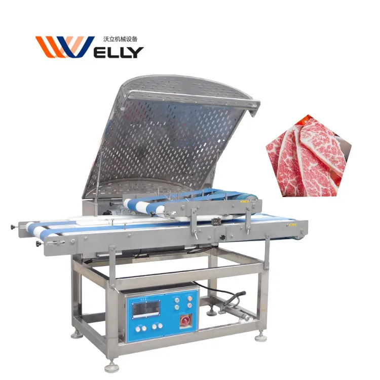 Профессиональная горизонтальная свежая сырая козья куриная грудка мясорубка для нарезки стейков 2