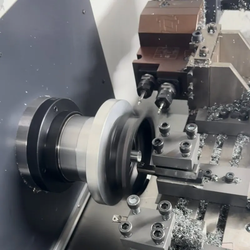 Qt-32 Точностной токарный станок с ЧПУ для обработки длинных валов из нержавеющей стали 6