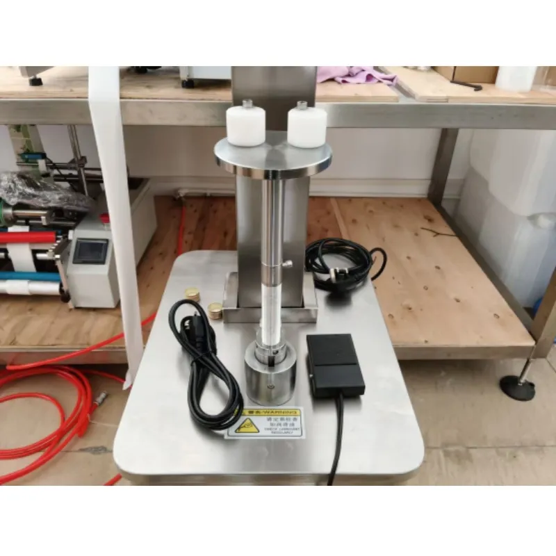 Полуавтоматическая машина для укупорки бутылок с прессом из нержавеющей стали 5