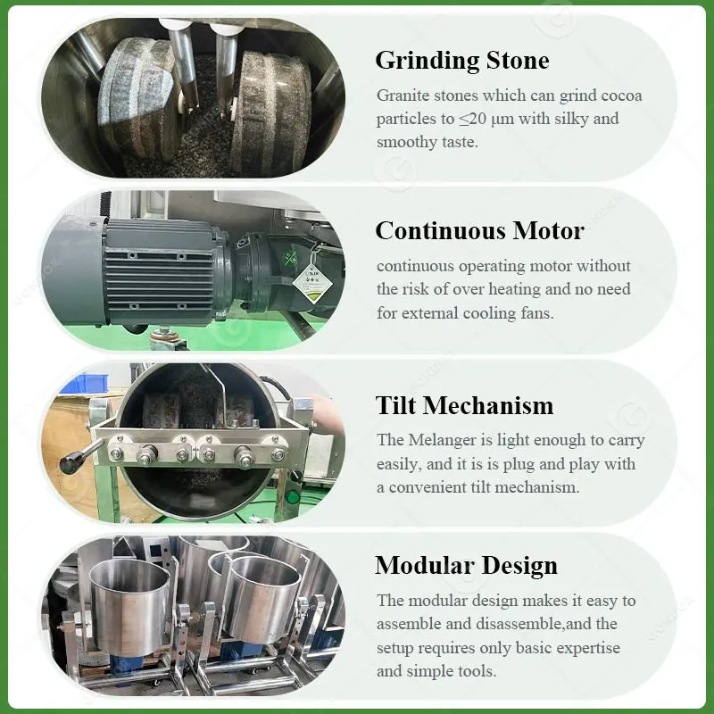 Профессиональная шоколадная машина для измельчения какао-бобов 4