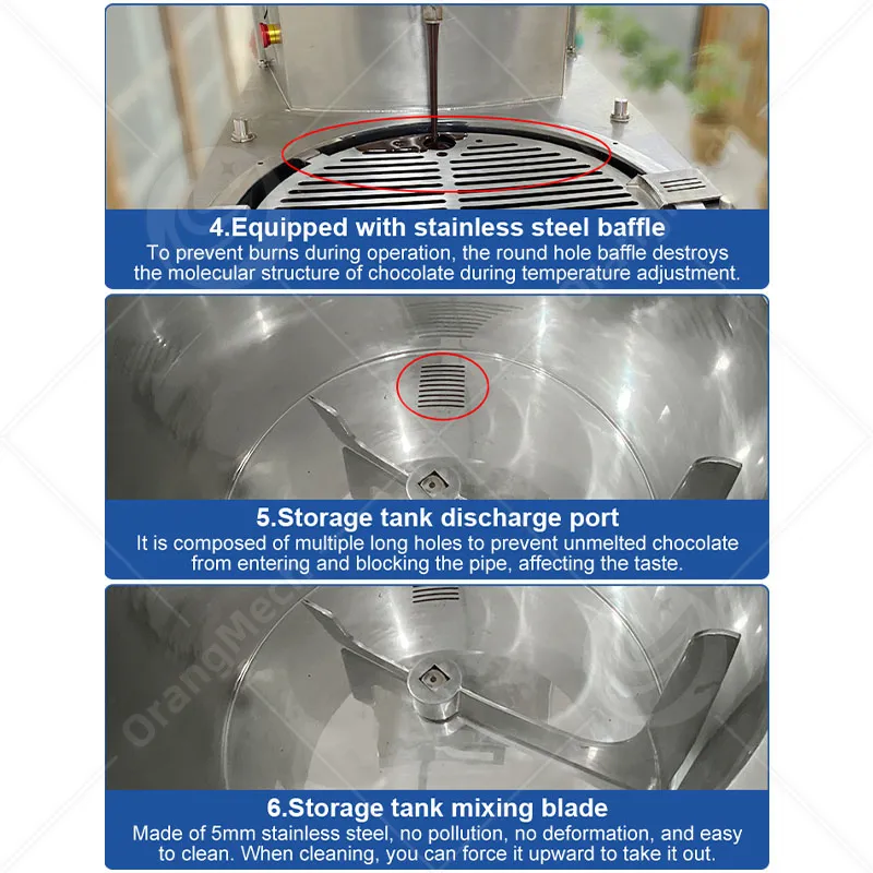 Профессиональная машина для темперирования шоколада с высокой мощностью 5