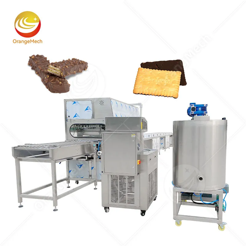 Машина для обливки шоколадом для покрытия печенья