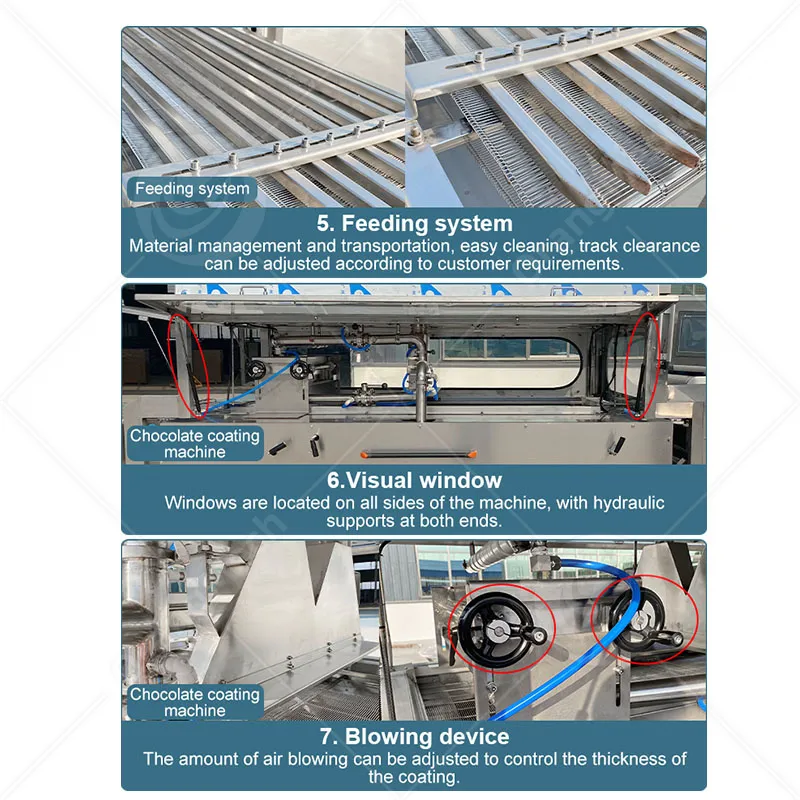 Машина для обливки шоколадом для покрытия печенья 5