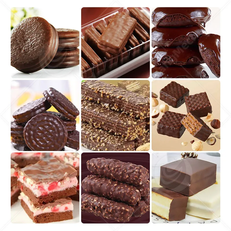 Машина для обливки шоколадом для покрытия печенья 6