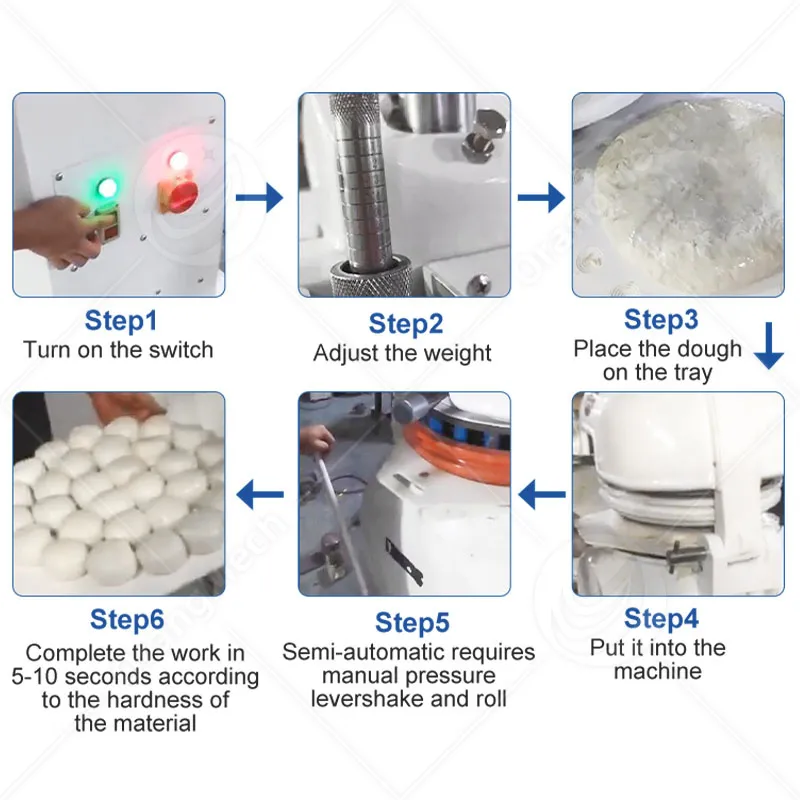 Профессиональный разделитель теста для круглых шариков Orangemech-SDDR-01 5