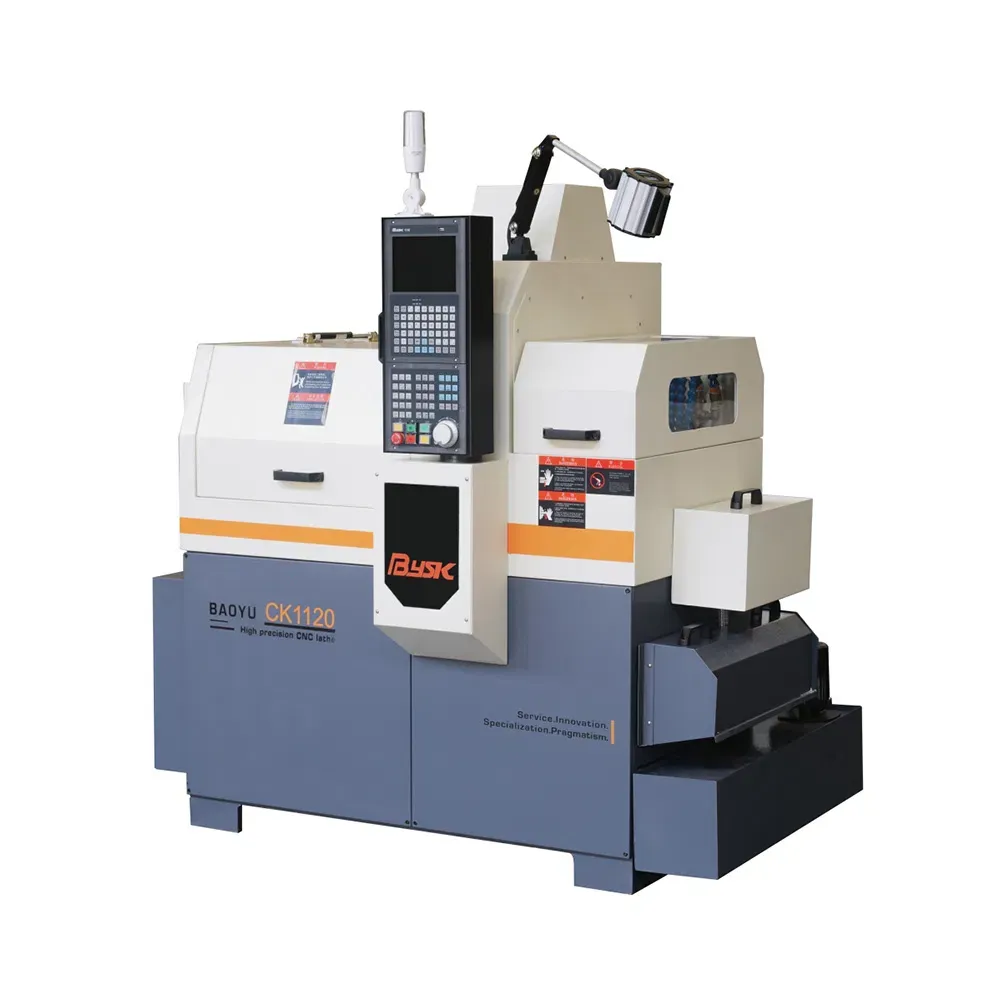 Малый металлический токарный станок CK1120 швейцарского типа с ЧПУ 3 оси