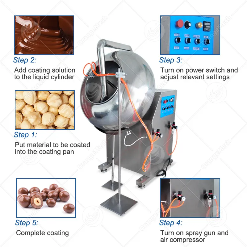 Машина для панировки орехов в шоколадной оболочке 5