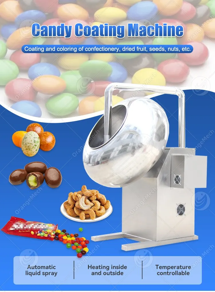 Машина для панировки орехов в шоколадной оболочке 2