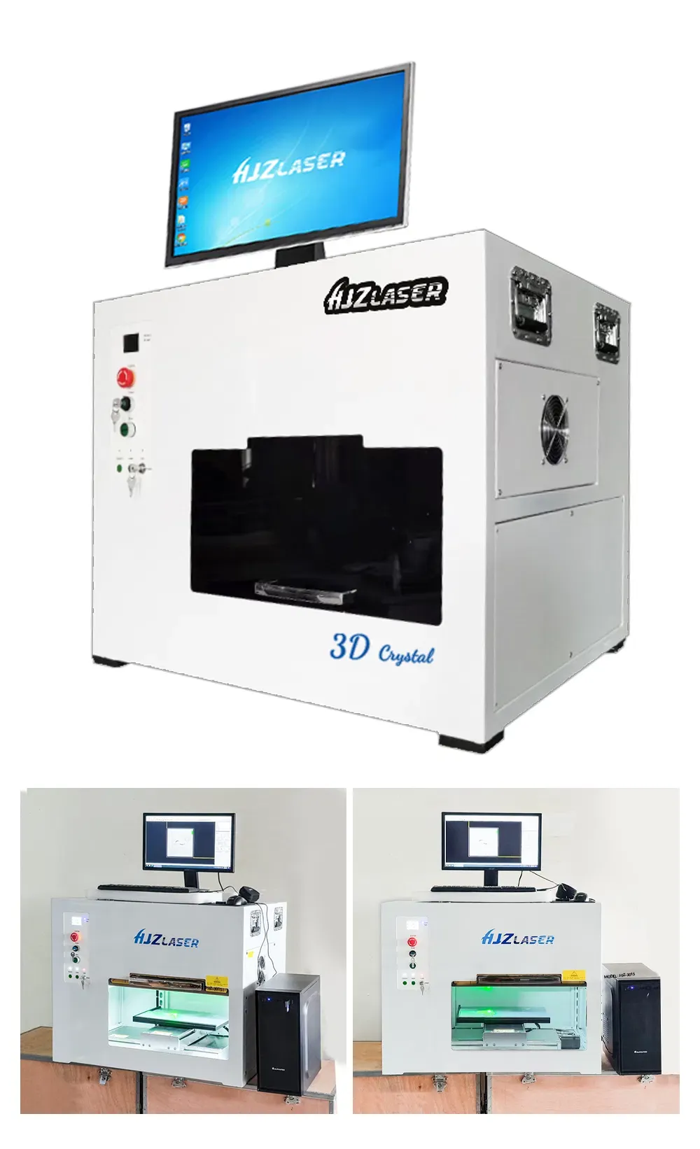 Малый размер 3D лазерный кристалл гравировальный станок 3