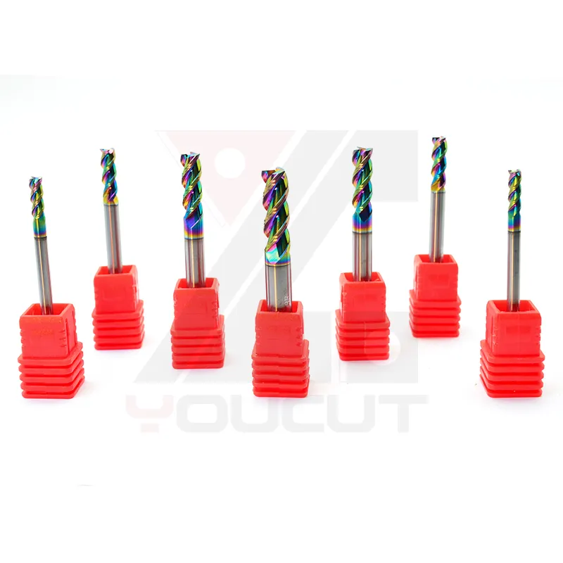 Квадратный плоский шаровидный фреза с радиусом угла из твердого карбида для обработки алюминия 2