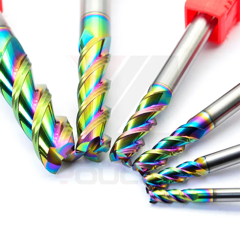 Квадратный плоский шаровидный фреза с радиусом угла из твердого карбида для обработки алюминия 4