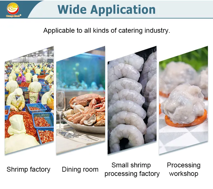 Автоматическая машина для очистки креветок из нержавеющей стали 5