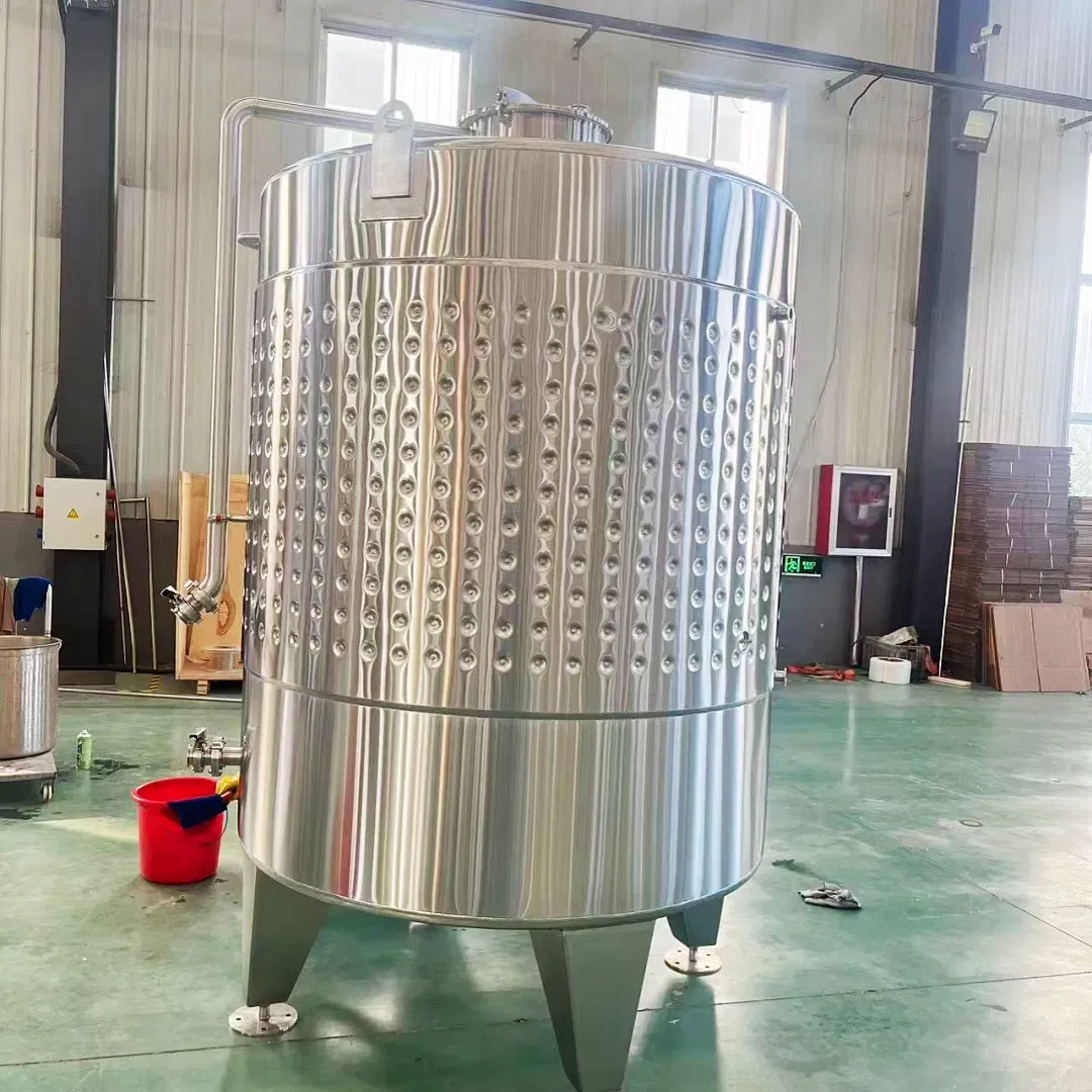Нержавеющая сталь 3000L Димпл-джакет винный ферментер ферментационный бак 4