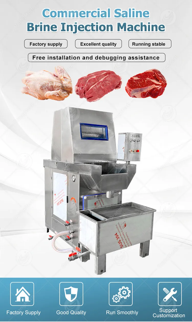 Машина для инъекции рассола в мясо из нержавеющей стали, пневматическая машина для инъекции свинины 2