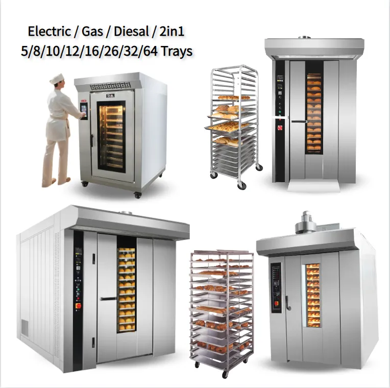 Профессиональный ротационный духовой шкаф для промышленной выпечки 3