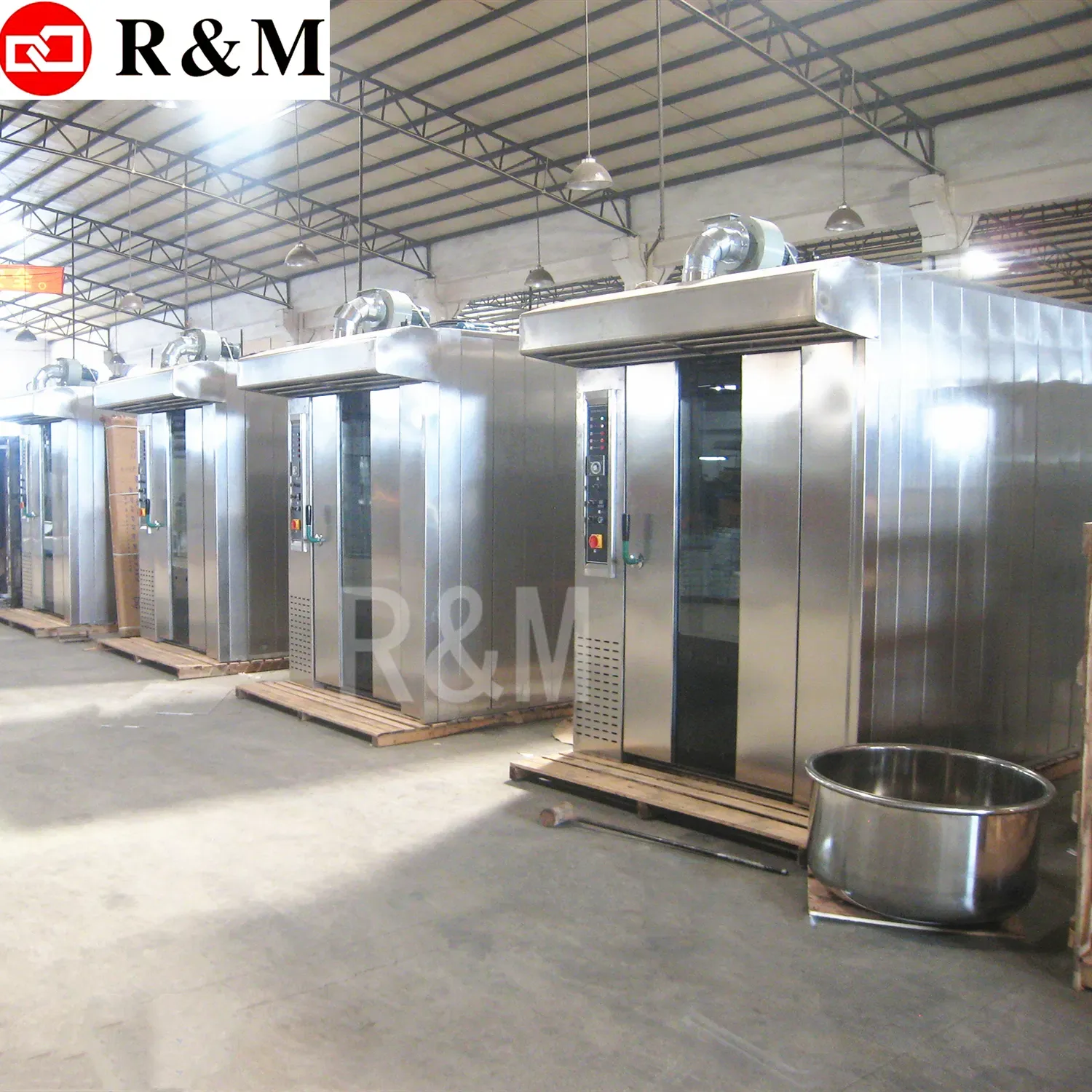 Промышленная ротационная печь для хлеба с большими полками 5