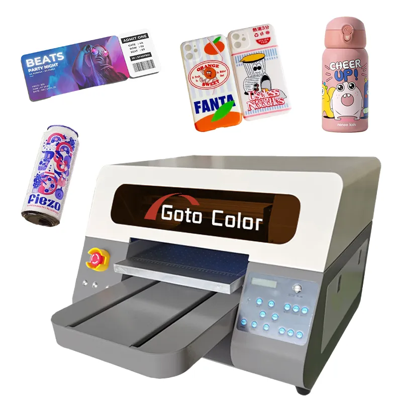 УФ A3 светодиодный цифровой струйный УФ плоский принтер 6-Color сублимационная печать 2