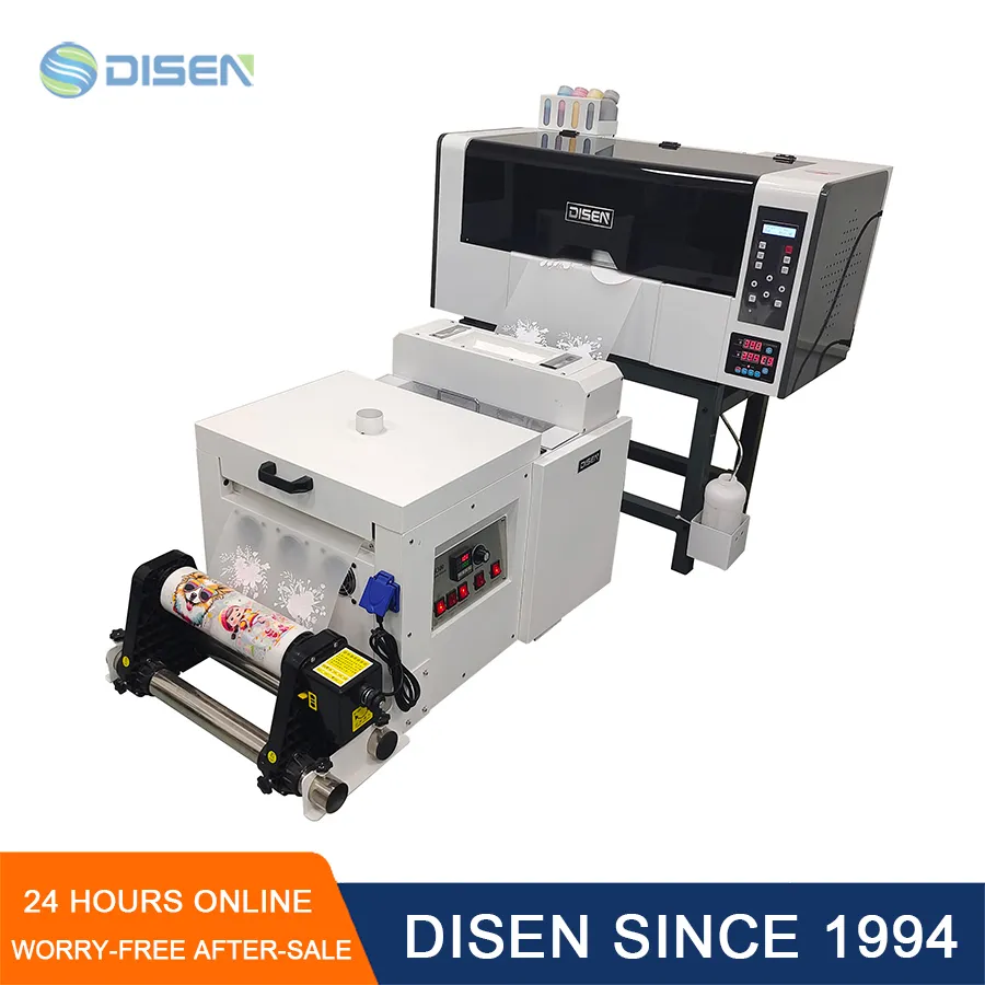 Универсальный 30см I1600 DTF Принтер с Двумя Печатающими Головками и Машиной для Встряхивания Порошка